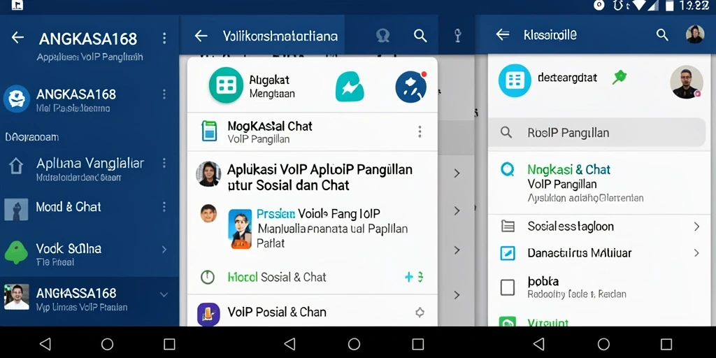 Antarmuka aplikasi ANGKASA168 yang ramah pengguna untuk VoIP Panggilan.