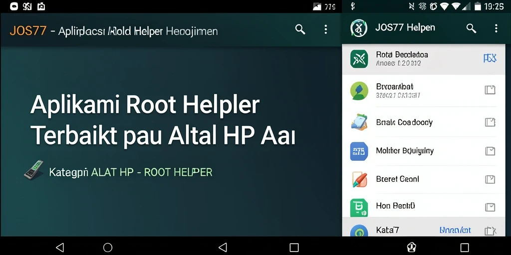 Antarmuka JOS77 yang intuitif untuk proses Root Helper.