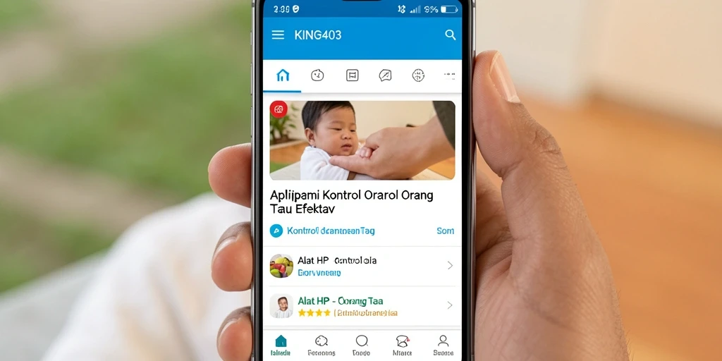 Antarmuka KING403 yang ramah pengguna untuk kontrol orang tua.