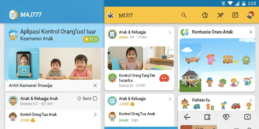 Antarmuka utama MAJ777 menunjukkan fitur pengaturan kontrol orang tua.
