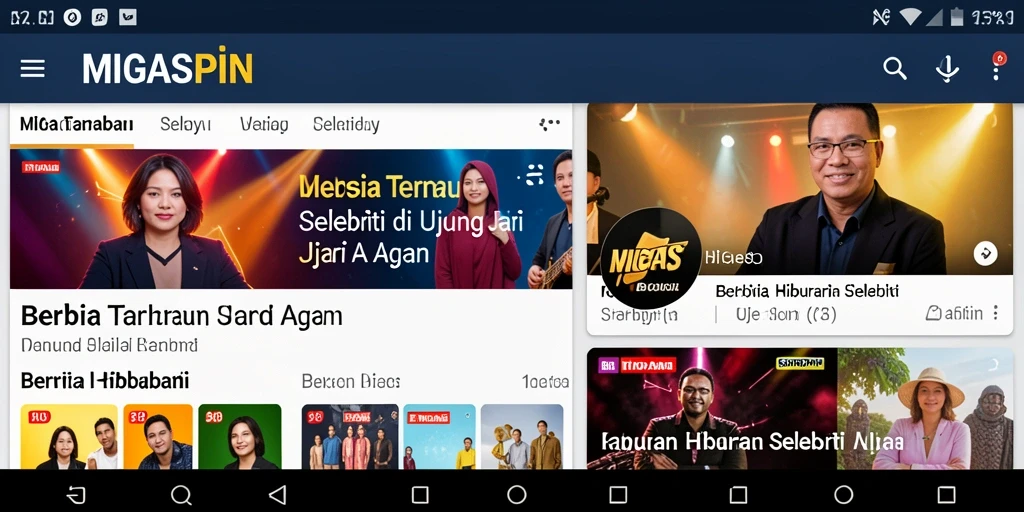 Antarmuka aplikasi MIGASPIN yang menarik dan informatif.