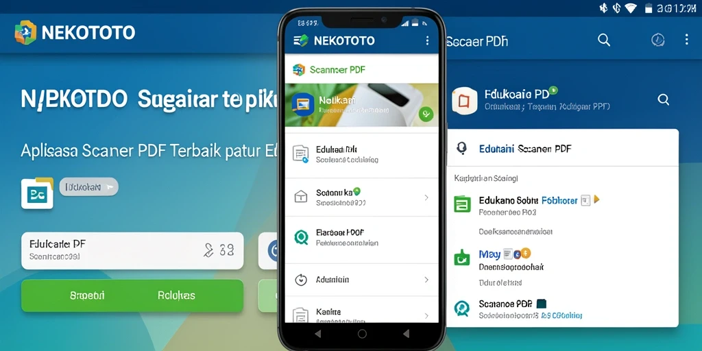Antarmuka utama NEKOTOTO dengan fungsi pemindaian PDF yang mudah digunakan.