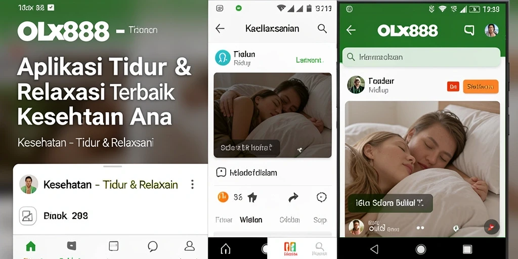 Antarmuka pengguna OLX888 yang intuitif dan fitur relaksasi menyenangkan.