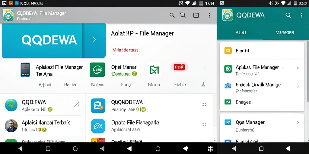 Antarmuka pengguna aplikasi File Manager QQDEWA yang sederhana dan efisien.