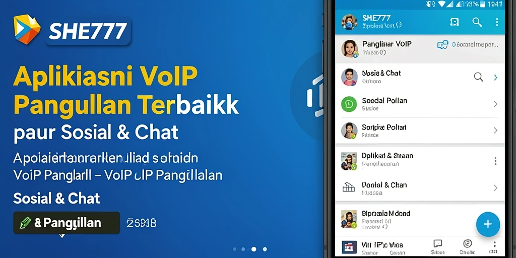 Antarmuka SHE777 yang intuitif untuk panggilan VoIP.