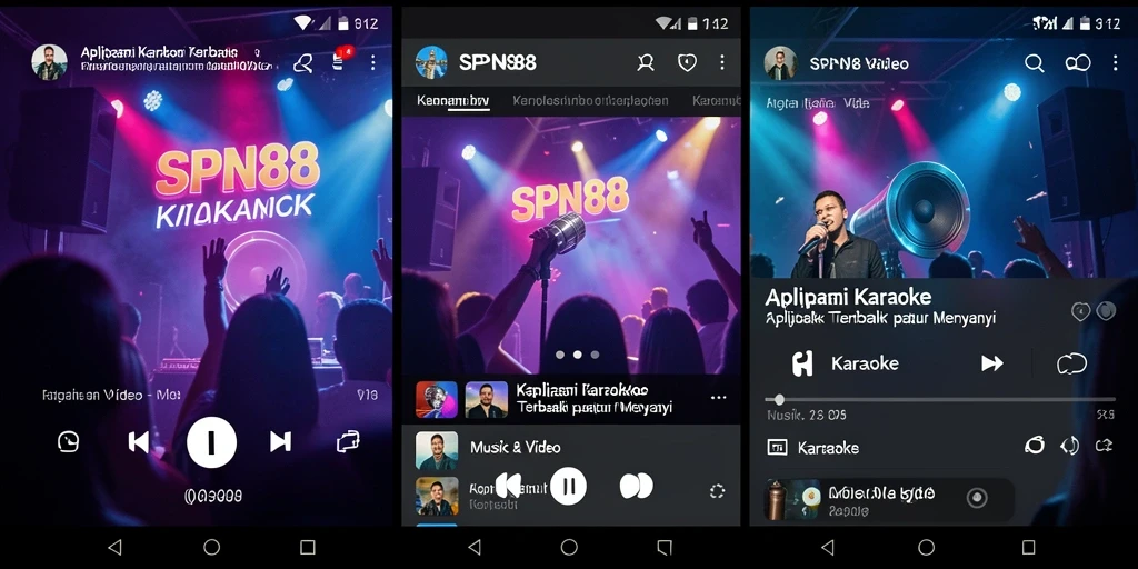 Tampilan antarmuka SPN88 dengan fitur Karaoke yang menarik.